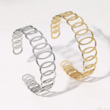 Stainless steel hollow bracelet