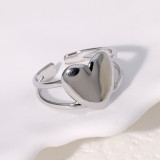 Stainless steel love opening ring