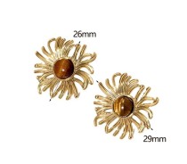 Stainless steel flower earrings