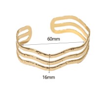 Stainless steel wavy bracelet