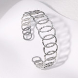 Stainless steel hollow bracelet