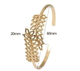 Stainless steel hollow leaf bracelet