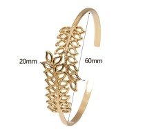 Stainless steel hollow leaf bracelet