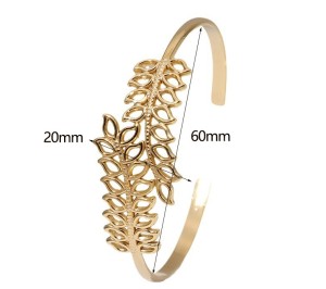 Stainless steel hollow leaf bracelet