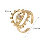 Stainless Steel Devil's Eye Open Ring