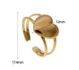 Stainless steel love opening ring