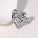 Stainless steel love opening ring