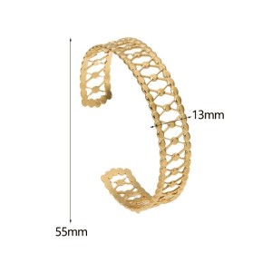Stainless steel hollow bracelet