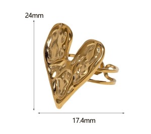Stainless steel love opening ring
