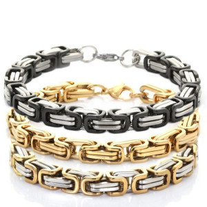 Stainless steel hip-hop punk emperor chain bracelet