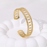 Stainless steel hollow bracelet