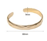 Stainless steel irregular hammer pattern bracelet