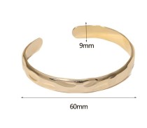 Stainless steel irregular hammer pattern bracelet