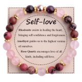 Holiday Gift Balance Protection Bracelet Adjustable Natural Stone Crystal Healing Bracelet