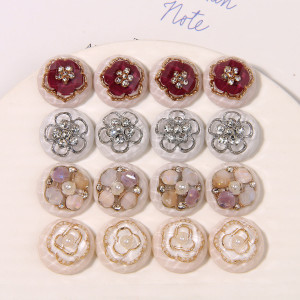 20MM flower Resin snap button charms