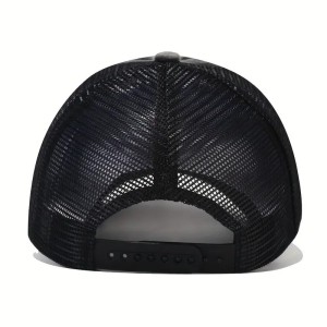 Alphabet distressed washed hole baseball cap, breathable mesh cap, seasonal sun shading outdoor duckbill cap