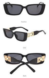 Fashion small frame sunglasses with metal chain sunglasses