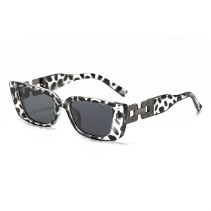 Fashion small frame sunglasses with metal chain sunglasses