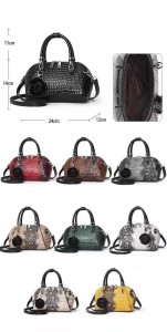 Snake skin pattern crossbody single shoulder large capacity fashionable PU women's bag