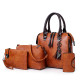 Handbag Fashion Soft Leather Shoulder Bucket Bag 4-Piece Set