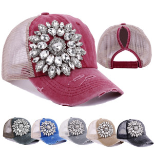 Stick diamond hat, men's and women's colorful rhinestone baseball cap, fashionable duckbill cap