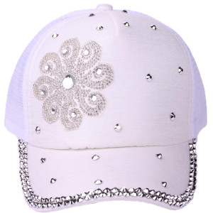 Stick diamond hat, men's and women's colorful rhinestone baseball cap, fashionable duckbill cap