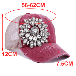Stick diamond hat, men's and women's colorful rhinestone baseball cap, fashionable duckbill cap