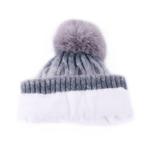 Knitted hat with thickened velvet yarn cap, winter warm hat