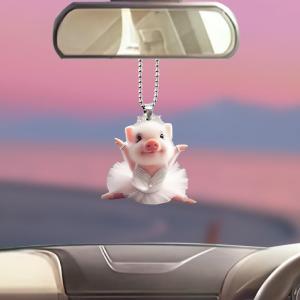 Cute Piggy Car Interior Acrylic Pendant
