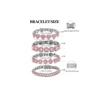 Round, Square, Heart shaped Love 4 Set Hip Hop Cuban Chain Quadrilateral, Diamond studded Bracelet