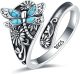 Bohemian Turquoise Dragonfly Sunflower Wrapped Ring