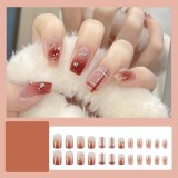 Handmade wearable nail art with silver glitter butterfly nail patches and wearable nail patches (including glue)