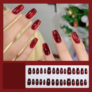 Handmade wearable nail art with silver glitter butterfly nail patches and wearable nail patches (including glue)