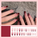 Handmade wearable nail art with silver glitter butterfly nail patches and wearable nail patches (including glue)