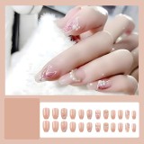 Handmade wearable nail art with silver glitter butterfly nail patches and wearable nail patches (including glue)