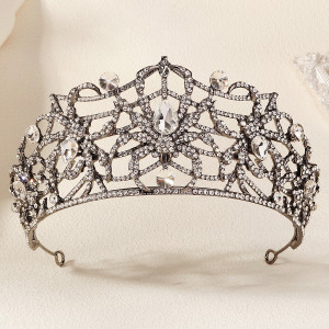 Halloween Alloy Crystal Crown Wedding Ball Party Bridal Crown