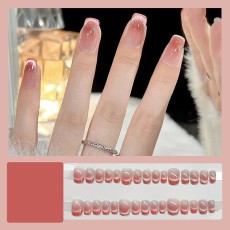 Handmade wearable nail art with silver glitter butterfly nail patches and wearable nail patches (including glue)