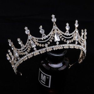 Alloy Crystal Crown Wedding Ball Party Bridal Crown