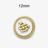 12MM Metal Love snap button charms