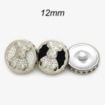 12MM Metal Diamond Bear snap button charms