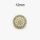 12MM Metal  Pearl snap button charms