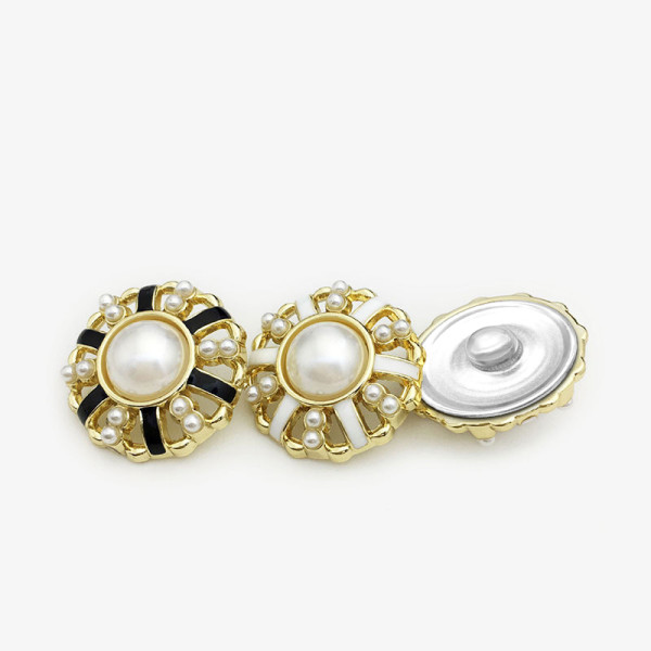 20MM Metal  Pearl snap button charms
