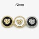 12MM Metal Love snap button charms