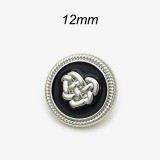 12MM Metal Love snap button charms