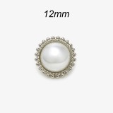 12MM Metal  Pearl snap button charms