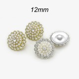 12MM Metal  Pearl snap button charms