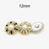 12MM Metal  Pearl snap button charms