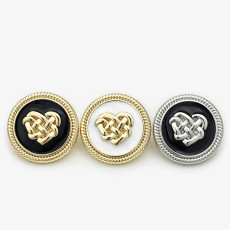 20MM Heart Metal Love snap button charms