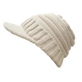 Duck tongue cap, warm knit yarn cap