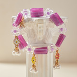 Beaded Tulip Daisy Elastic Bracelet
